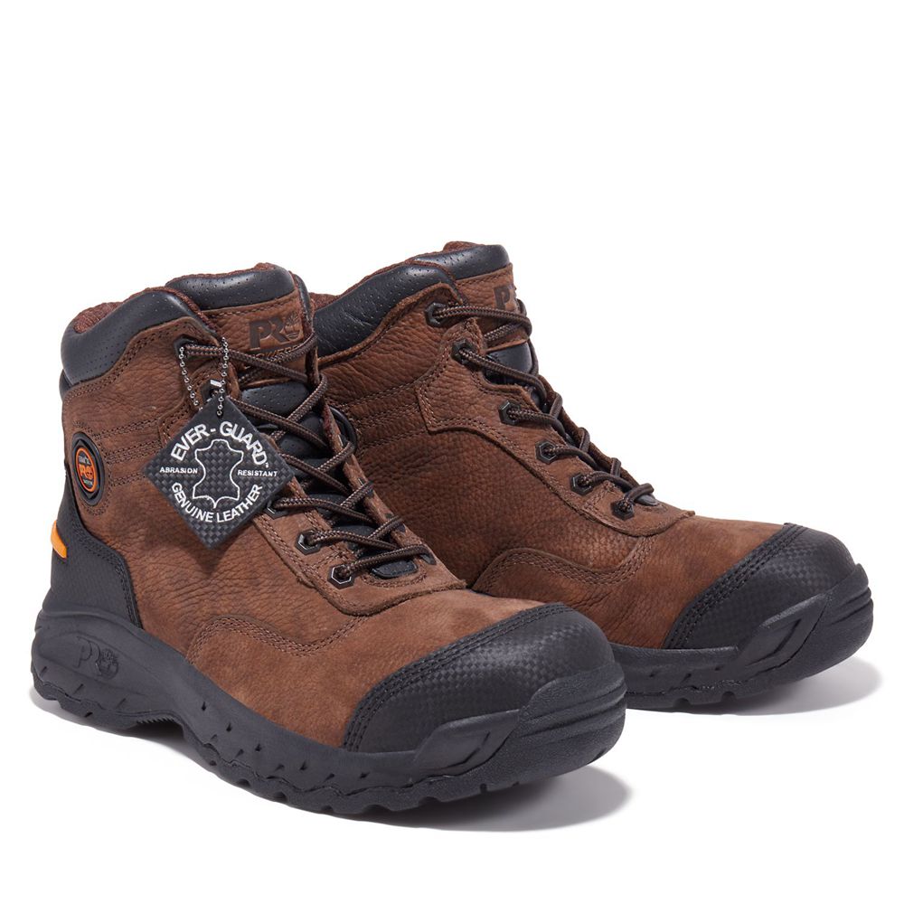 Timberland Mens Work Boots PRO® Endurance 6\" TiTAN® XL Safety Toe - Brown/Black - India SO6812379